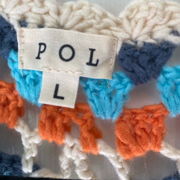 NWOT POL Longline Crochet Knit Cardigan with Front Tassel Tie - Picture 5 of 6